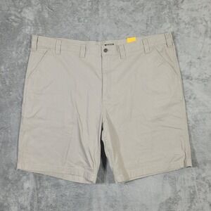 Carhartt Cargo Shorts Mens 48 Beige Canvas Rugged Flex Relaxed Fit Work Wear NWT